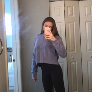 Blue/purple long sleeve crew neck